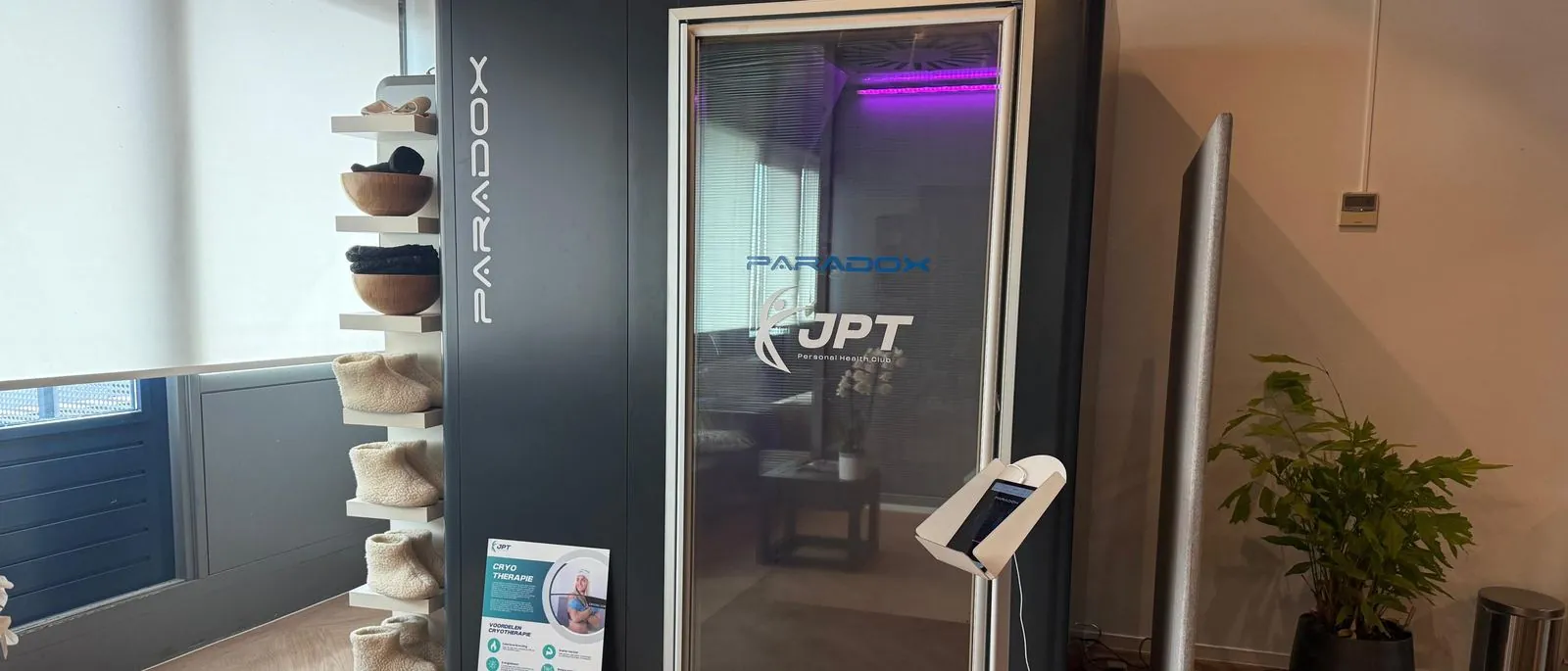 Cryocabine bij JPT Personal Health Club in Naaldwijk